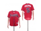 Atlanta Braves #5 Freddie Freeman Red New Cool Base Jerseys