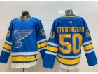 Adidas St. Louis Blues #50 Jordan Binnington Blue Winter Classic Hockey Jersey