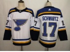Adidas St. Louis Blues #17 Jaden Schwartz White Hockey Jersey