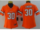 Woman Denver Broncos #30 Phillip Lindsay Orange Color Rush Limited Jersey