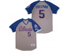 Atlanta Braves #5 Freddie Freeman Grey Cooperstown Collection Jersey