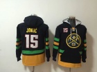 Denver Nuggets #15 Nikola Jokic Navy Blue Basketball Hoodie