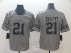 Dallas Cowboys #21 Ezekiel Elliott Gridiron Gray Limited Jersey
