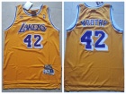 Los Angeles Lakers #42 James Worthy Yellow Throwback Jersey