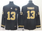 New Orleans Saints #13 Michael Thomas Black Long Sleeves Vapor Untouchable Limited Jersey
