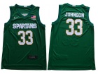 Michigan State Spartans #33 Magic Johnson Green Jersey