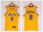 Nike Los Angeles Lakers #8 Kobe Bryant Gold New Edition Jersey