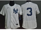 Nike New York Yankees #3 Babe Ruth White Flexbase Jersey