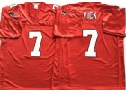 Atlanta Falcons #7 Michael Vick Red Throwback Jersey