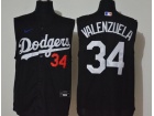 Nike Los Angeles Dodgers #34 Fernando Valenzuela Black Vest Jersey