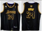 Los Angeles Lakers #24 Kobe Bryant Black City with Gigi-Finals-Champions 3 Patches Jersey