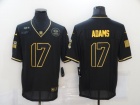Green Bay Packers #17 Davante Adams Black with Golden Number Salute to Service Limited Jersey
