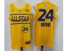Jordan Los Angeles Lakers #24 Kobe Bryant Yellow 2021 All Star Jersey
