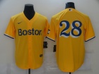 Nike Boston Red Sox #28 Yellow Cool Base Jersey