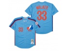 Montreal Expos #33 Larry Walker Blue Throwback Jerseys