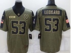 Indianapolis Colts #53 Darius Leonard 2021 Green Salute To Service Jersey