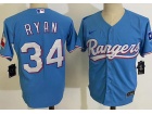 Nike Texas Rangers #34 Nolan Ryan Baby Blue Cool Base Jersey