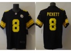 Pittsburgh Steelers #8 Kenny Pickett Black Color Rush Limited Jersey