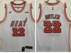 Nike Miami Heat #22 Jimmy Butler White Throwback Jersey