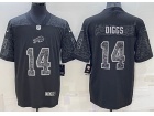 Buffalo Bills #14 Stefon Diggs Black RFLCTV Limited Jersey