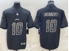 Los Angeles Chargers #10 Justin Herbert Black RFLCTV Limited Jersey