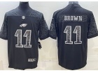 Philadelphia Eagles #11 Aj Brown Black RFLCTV Limited Jersey