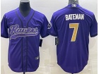Baltimore Ravens #7 Trace Mcsorley Purple Color Rush Baseball Jersey