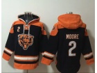 Chicago Bears #2 DJ Moore Navy Blue/Orange Hoodies
