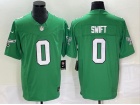 Philadelphia Eagles #0 D'Andre Swift Green Throwback Limited Jersey