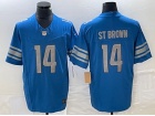 Detroit Lions #14 Amon-Ra St. Brown Blue Vapor Untouchable Limited Jersey