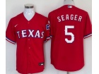 Nike Texas Rangers #5 Corey Seager Red Cool Base Jersey
