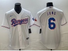 Texas Rangers #6 Josh Jung White Cool Base Jerseys