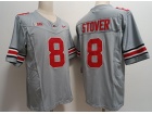 Ohio State Buckeyes #8 Cade Stover Grey Limited Jersey