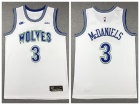 Minnesota Timberwolves #3 Jaden McDaniels White Classic Jersey