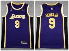 Los Angeles Lakers #9 Bronny James Jr. Purple Jersey