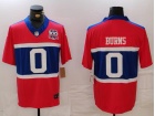 New York Giants #0 Brian Burns Century Red with 100th Patch Vapor F.U.S.E. Limited Jersey