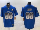 Dallas Cowboys #88 CeeDee Lamb Blue with Smoke Grey Number Limited Jersey