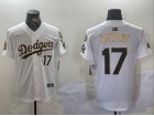 Los Angeles Dodgers #17 Shohei Ohtani White Golden with 2024 WS Patch & 34 Patch Players Limited Jer...