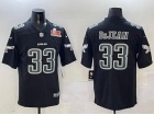 Philadelphia Eagles #33 Cooper DeJean Black with Green Number Fashion Super Bowl Patch Limited Jerse...