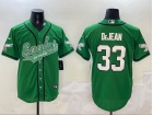 Philadelphia Eagles #33 Cooper DeJean Green Baseball Jersey