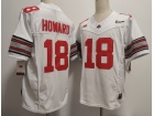 Ohio State Buckeyes #18 Will Howard Diamond White F.U.S.E Limited Jersey