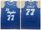 Los Angeles Lakers #77 Luka Doncic Blue Classic Jersey