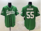 Philadelphia Eagles #55 Brandon Graham Kelly Green Baseball Jersey
