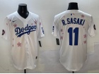 Los Angeles Dodgers #11 Roki Sasaki White Tokyo Series Cool Base Jersey