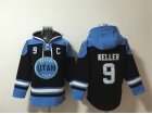 Utah Hockey Club #9 Clayton Keller Navy Blue Hoodie