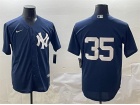New York Yankees #35 Navy Blue Cool Base Jersey