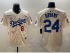 Los Angeles Dodgers #8/24 Kobe Bryant Cream Tokyo Series Players Limited Jersey