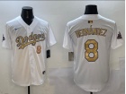 Los Angeles Dodgers #8 Kike Hernandez 2025 White Gold Program Players Limited Jersey