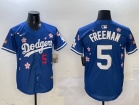 Los Angeles Dodgers #5 Freddie Freeman Blue Tokyo Series Players Limited Jersey