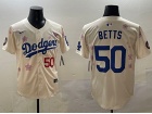 Los Angeles Dodgers #50 Mookie Betts Cream Tokyo Series Players Limited Jersey